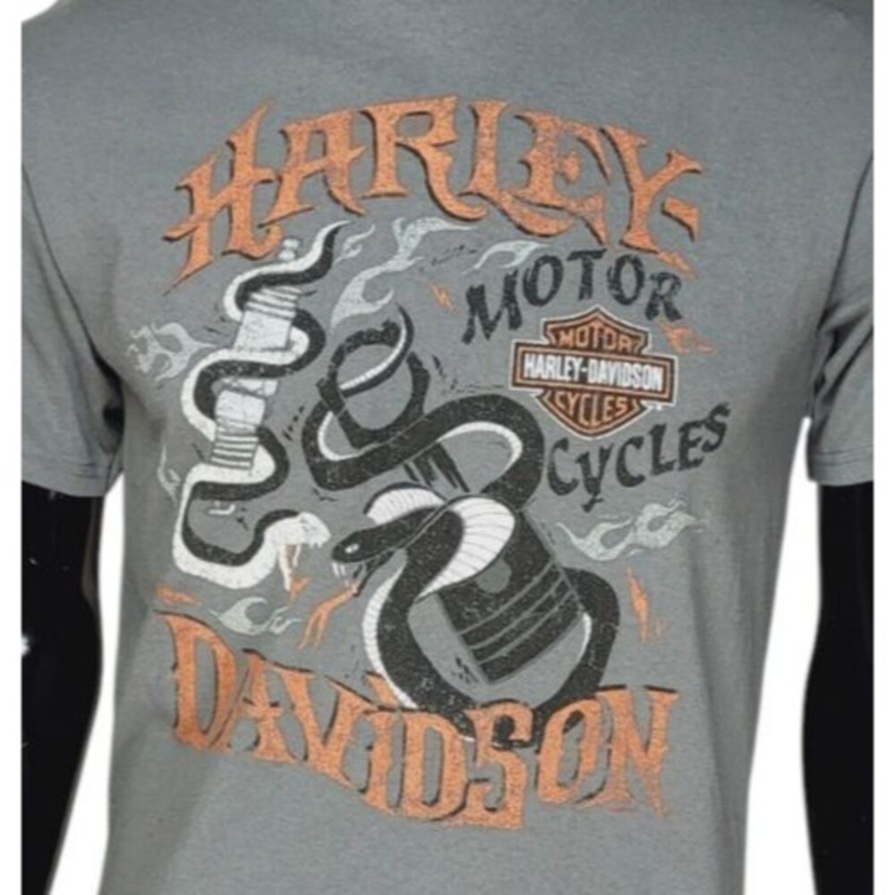 Vintage Harley Davidson Snakes Spark Plug Moto Biker SS Graphic Tee Chandler AZ
